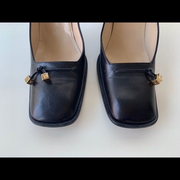 Louis Vuitton Black Classic Square Toe Pumps - Picture 2 of 7
